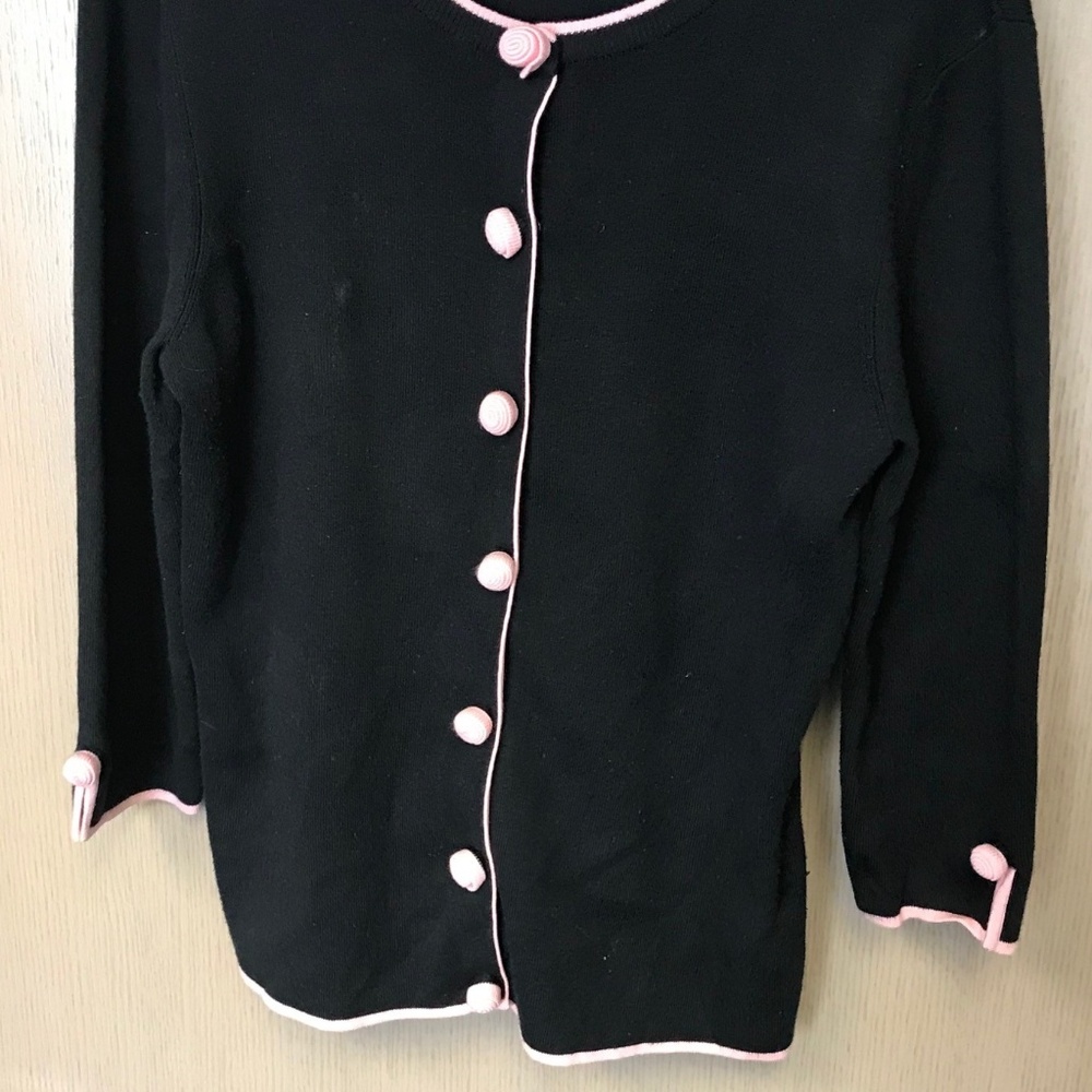 Designers Originals Womens Sweater Black and Pink